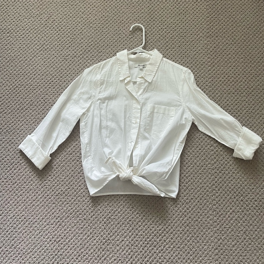 Madewell Cream Button-Up Blouse